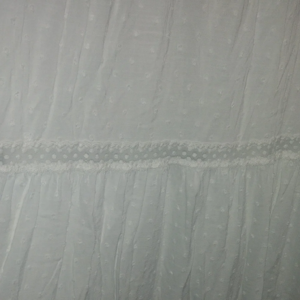 Knox Rose White Eyelet Tiered Maxi Dress With Pockets 100% Cotton - Picture 4 of 6